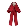 thumbnail image 4 of Pajarita de mujer preanudada con alfiler, corbata de regalo, corbata de moda, accesorios de ropa para el cuello. Rojo, 4 of 9