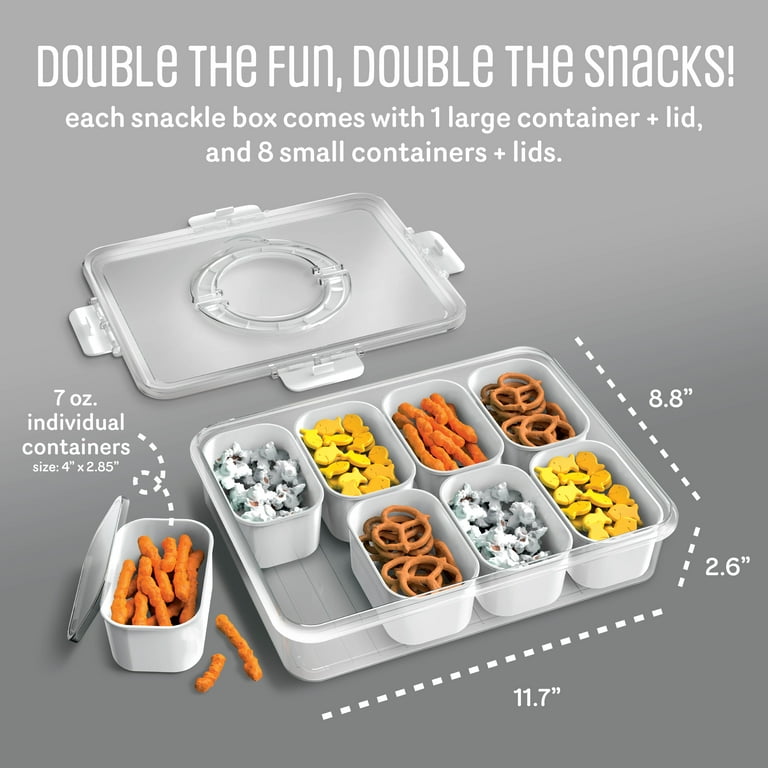 Cook With Color 8-Compartment Snackle Box, Charcuterie and Snack