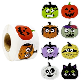 228-Piece Halloween Sticker Pack - Cartoon Ghosts & Decor, 16 Sheets, For Kids DIY