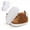 Brown, variant on Infant Baby Boys Girls High Tops Ankle Sneakers Soft Anti-Slip Sole Lace-up PU Leather Moccasins Toddler Newborn Prewalker First Walking Crib Shoes 0-18Months