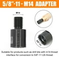 thumbnail image 3 of Thread Adapter, Firm Fixing Alloy Steel Headstock Spindle Adapter Durable M14 To 5/8in  for Hole Saw, 3 of 8