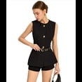 thumbnail image 2 of Blazer Sin Mangas para Mujer, Chaleco de Verano 2025, Moderno Chaleco de Traje de Negocios con Botones, Prendas de Abrigo Negro M, 2 of 10