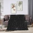 thumbnail image 6 of DouZhe Ultra-Soft Micro Fleece Lightweight Flannel Bed Blanket, Horror Spider Web Cobweb Print Cozy Warm Throw Blankets, 40"x30", 6 of 7