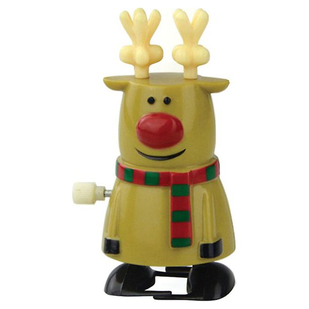 Scarf deer Mini juguete de relojería de 3 pulgadas, juguete de cuerda realista para ejercicio manual preescolar
