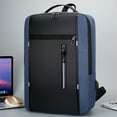 thumbnail image 5 of Business Laptop Backpack 15.6 Inch, Slim Durable Travel Water Resistant, with USB Charging Port, College Bookbag Computer Bag Gifts for Men Women Fits Notebook(Blue), 5 of 6