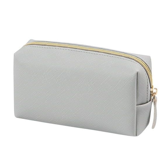 JHyouerji Octagonal PU Cosmetic Bag Portable Travel Toiletry Pouch Large Opening Makeup Organizer for Skincare and Beauty Supplies