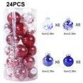 thumbnail image 3 of Injueey 24 piezas bolas de Navidad adornos de colores boda familia interior exterior patio sala de estar dormitorio accesorios de decoración Kits de decoración para fiestas Rojo Injueey HA008692-02B, 3 of 6