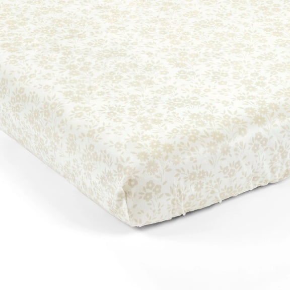 Lush Decor Baby Garden Of Flowers Soft & Plush Fitted Crib Sheet - 52"x 28" x 9" Neutral