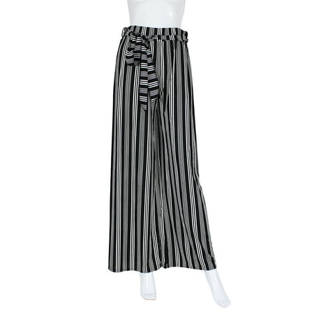 black and white vertical striped pants
