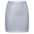 thumbnail image 3 of iEFiEL Womens High Waist Half Slip Underskirt A Line Petticoat Skirt Basic Half Petticoat Underdress Skirt Grey OneSize, 3 of 6