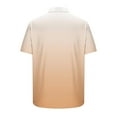 thumbnail image 4 of Fnooota Men's Colored Short Sleeve Shirts, Gradient Print Summer Casual Relaxed Fit Button Down Shirts Orange Size L, 4 of 5
