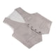 thumbnail image 5 of Chaleco de algodón Ticfox Un Solo Pecho Color Sólido Formal Delgado Hombres Gris M, 5 of 12
