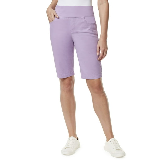 Shorts Bermuda Amanda para Mujer Gloria Vanderbilt en Violeta Dulce Talla 12 US