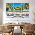 thumbnail image 3 of Elephant Stock Copacabana Beach Wall Art - Horizontal Multi Panel Canvas - Living Room Wall Decor - Beach Multi Panel - Blue And Green Decor - 65" x 42", 3 of 8