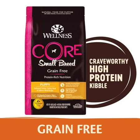 Wellness CORE Natural Grain Free Dry Puppy Food, Small Breed Puppy, 4-Pound Bag
