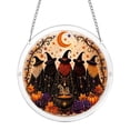 thumbnail image 2 of Halloween Suncatcher Acrylic Puzzle Window Hanging Decoration With Witch Pumpkin Skeleton Designs For Spooky Seasonal Home Decor, 2 of 9