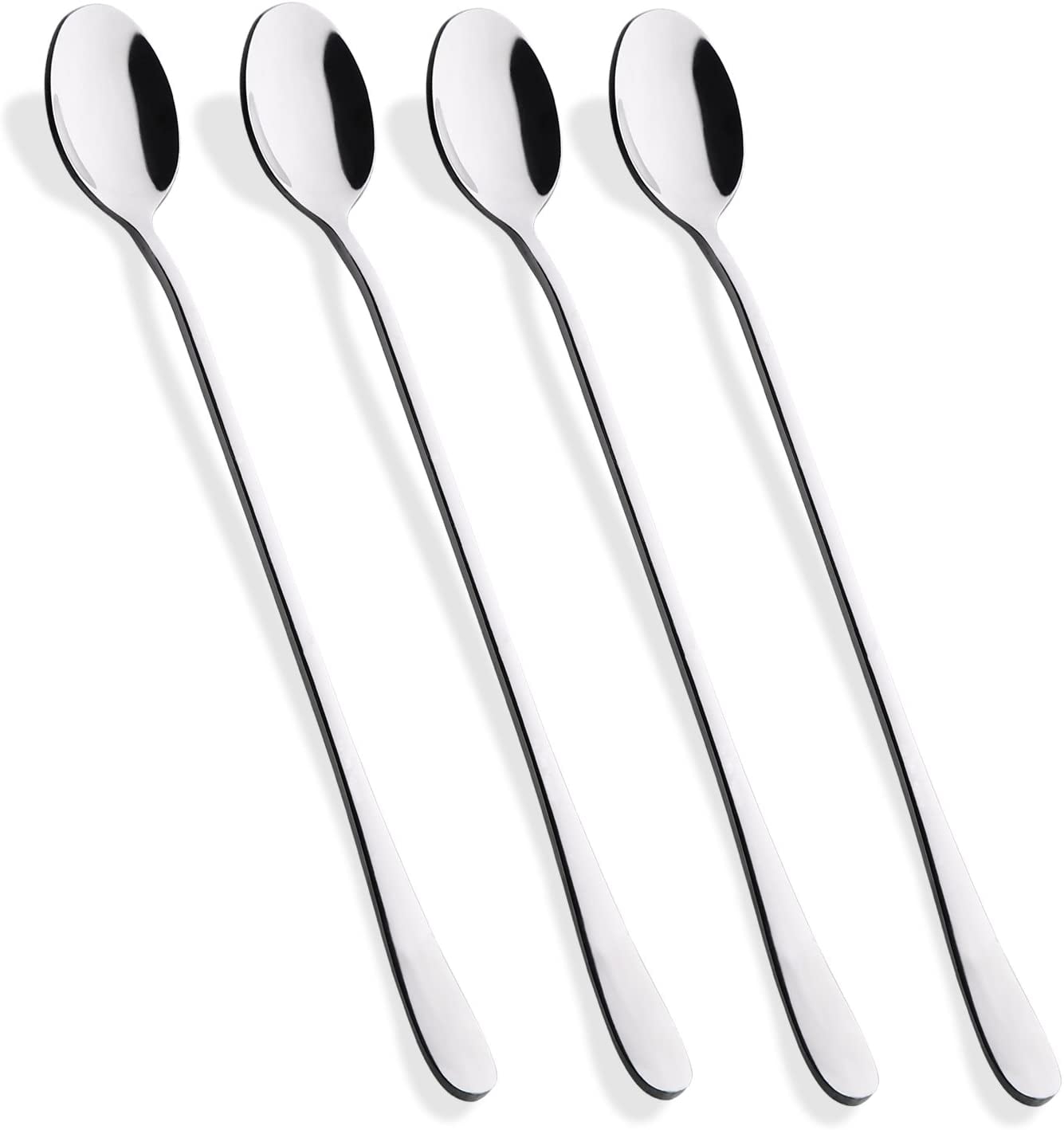 Stainless Steel Flower Spoon teaspoon … etc. Can be used as coffee spoon Silver Set of 8,Two Different Lengths ice tea spoon sugar spoon stirring spoon 