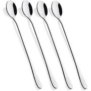 9-Inch Long Handle Iced Tea Spoon, Coffee Spoon, Ice Cream Spoon, Stainless Steel Cocktail Stirring Spoons, Set of 4