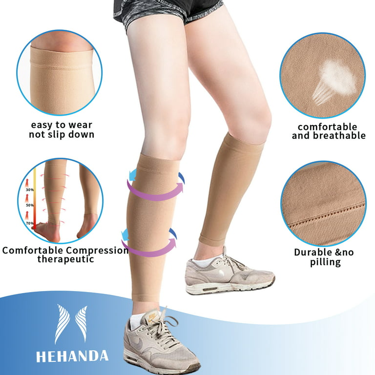 3 X Calf Support Sleeves Leg Compression Socks Runners Shin Splint Varicose  Vein - Helia Beer Co