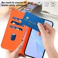 thumbnail image 6 of Allytechgroup Compatible with iPhone 13 Pro Wallet Case, Credit Card Holder PU Leather Flip Kickstand Protective Shockproof Cover Women Men for iPhone 13 Pro, Orange, 6 of 6