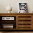 thumbnail image 4 of Tv Stand Mid-century Modern Style, 63" Extendable With Storage, Adjustable Panel For 60-69" Tvs, Living Room Bedroom Cabinet, Storage & Panel, 55"-75" Decor, 4 of 5