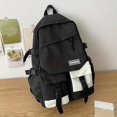 thumbnail image 5 of Preppy Style Student School Bag: Color Contrast Flap Laptop Backpack for Casual Travel, 5 of 5