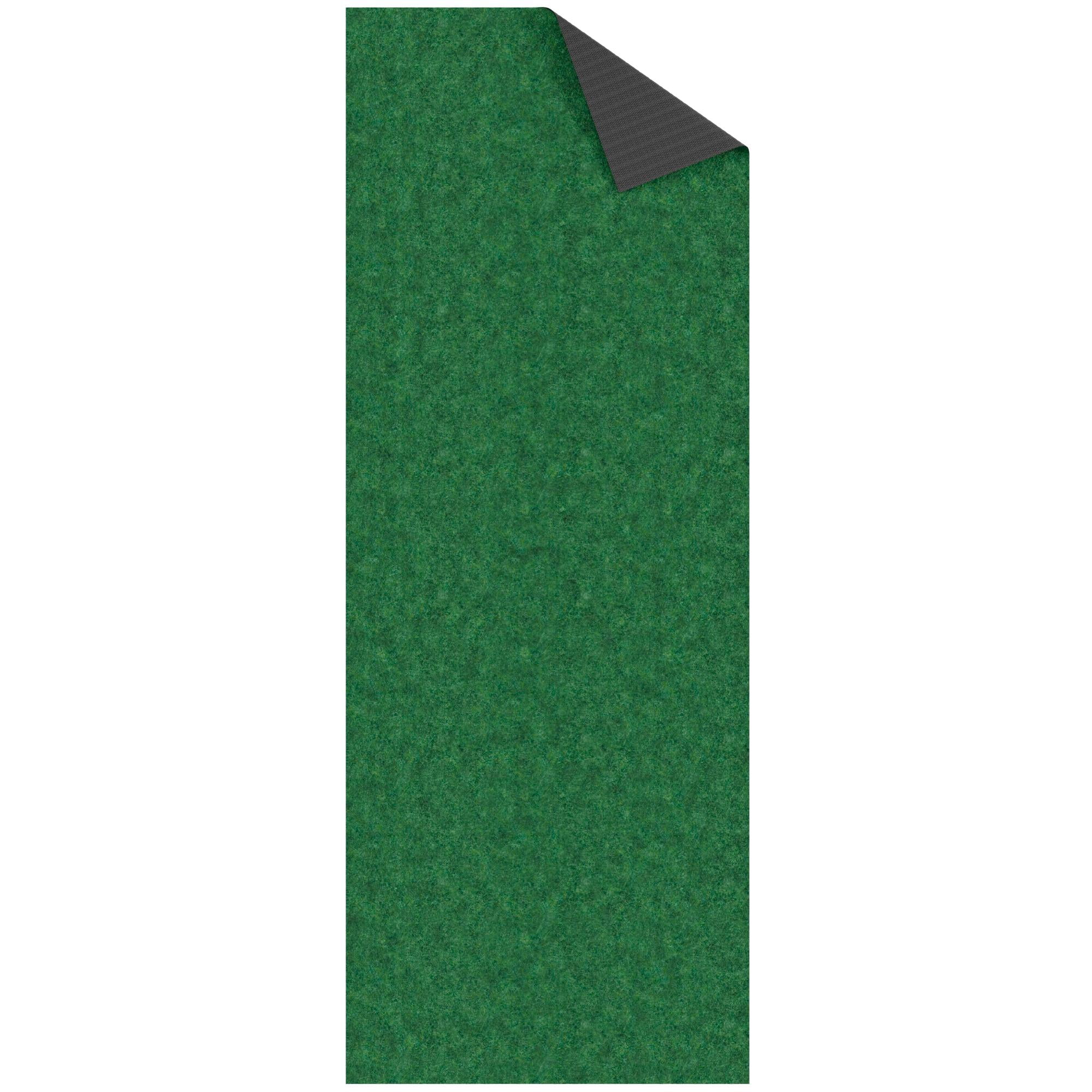 Ottomanson Non-Slip Hallway Runner Rug 2' x 27' Indoor/Outdoor Custom Size Utility Carpet for Garage, Green