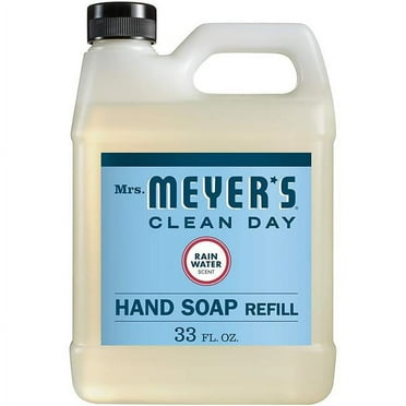 Mrs Meyers MMRWRFL2 33 oz Clean Day Liquid Hand Soap Refill, RainWater Scent - Pack of 2