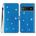 thumbnail image 1 of Compatible with Google Pixel 6A Sparkling Glitter Wallet Case with Card Pocket Flip Cover, 1 of 5