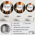 thumbnail image 4 of Designart "Vectors in Orange and Grey I" Abstract Shapes Round Mirror Wall Decor Modern - Large Orange Round Office Mirror - Round Mirror - 29" x 29", 4 of 6