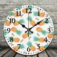 thumbnail image 2 of Summer Pineapple Wall Clock Silent Non Ticking Wooden Wall Clocks Battery Operated 10 Inch Round Wall Decor for Bathroom Kitchen Bedroom, 2 of 8