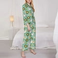 thumbnail image 3 of Balery Chicken Laying Eggs Conjunto de Pijama con Estampado para Mujer, Conjunto de Dos Piezas con Manga Larga, Ropa de Dormir Suave con Bolsillos, Pijamas Cómodos-Medium, 3 of 7