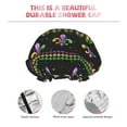thumbnail image 5 of Kll Mardi Gras Fleur De Lis Pattern Shower Cap & Bath Cap For Women,Reversible Oversized Waterproof Shower Caps For All Hair Lengths,Elastic Reusable Bathing Hair Cap, 5 of 9