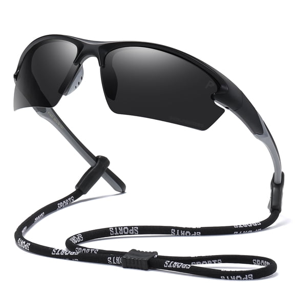 POLASUP Polarized Sports Sunglasses for Men Women, UV400 Protection Lightweight Wrap Around Sun Glasses for Driving Fishing Cycling Golf
