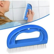Stiff Bristles Grout Brush Scrubber Cleaning Bathroom Shower Grout Cleaner Brush for Tile Floors Blue