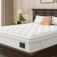 thumbnail image 6 of Memory Foam Mattresses 12'' Hybrid Mattress - King, Memory Foam & Pocket Springs for Pressure Relief, Fiberglass Free Ergonomic Home White,Innerspring Mattresses, 6 of 7