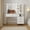 Wavy Stripes, variant on Juiluna Modern Vanity Makeup Desk with Vanity Mirror, Built-in Lights, 5 Drawers, Power Outlet, Makeup Desk for Bedroom, White & Gold, Wavy Stripes