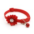 thumbnail image 3 of Flower Pet Collar Adjustable Rhinestone Cute Kitten Collar Bell Dog Collar, 3 of 10