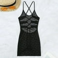 thumbnail image 6 of JIAYUE Womens Swimsuit Cover-Ups Sexy Sleeveless Hollow Above Knee Tight Scoop Neck Spaghetti Strap Solid Color Fashion Backless Bathing Suit Cover Up Dresses, 6 of 9