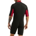 thumbnail image 6 of YONGHS Mens Sun Protective Short Sleeves Full Body Swimsuit Shorty Wetsuit Surfing Diving Wetsuit Red XXL, 6 of 7