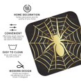 thumbnail image 3 of Yiaed Gold Spider On The Web Print Leather Coasters for Drinks - Cup Coasters Coffee Table Kitchen Table Bar, Home & Office Gifts Handmade Drink Coasters-Square, 3 of 6