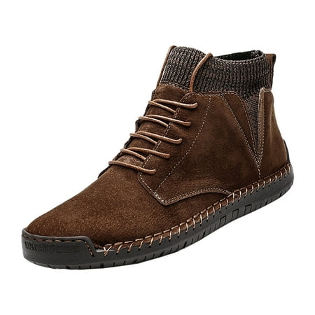 

Mackneog Men s British Large Casual Handmade Foreign Trade Sports Shoes Men s sneakers Brown 40 Gift on Clearance