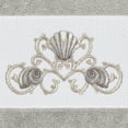 thumbnail image 3 of Authentic Hotel and Spa  Turkish Cotton Shells Embroidered Light Grey 4-piece Hand Towel Set, 3 of 3