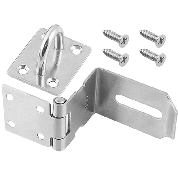 OUNONA Garage Door Lock Kit with Stainless Steel Hasp Latch for Secure Locking and Easy Installation