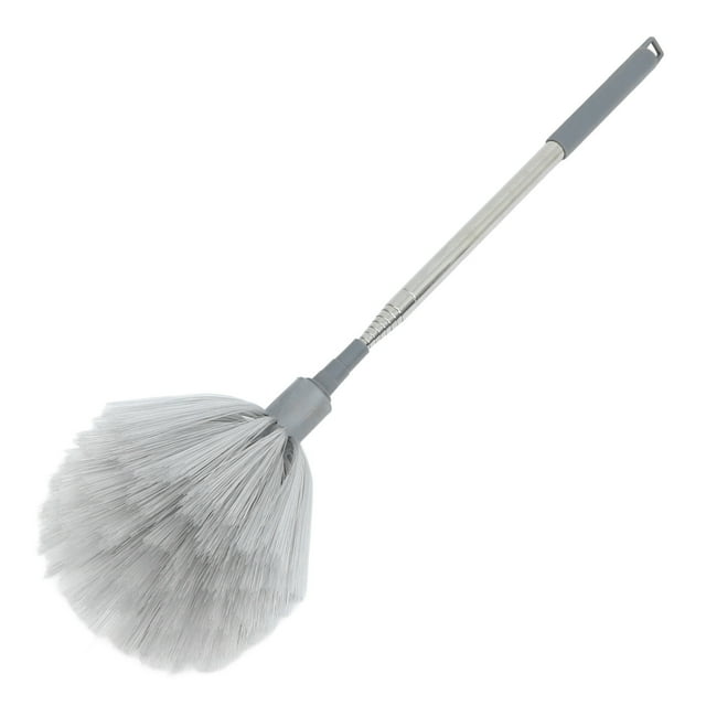 Miangastore Telescoping Duster With Extension Pole Washable Ceiling Cleaner Reusable Duster With Long Handle For High Ceilings Cobwebs And Fans Home Use Gray