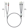 thumbnail image 3 of Divisor en Y de cable de audio 3 en 1 macho a 2 RCA para tableta de teléfono Iphone / Android (1 m), 3 of 7