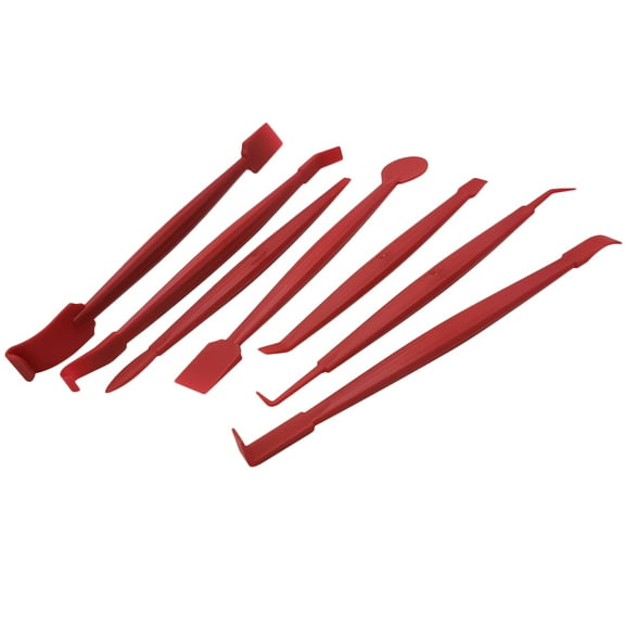 7-Piece Tool Set for Car Window Tinting, Stickers, Squeegee, Film Cutter - Red Hand Tools Kit