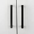 thumbnail image 4 of Tiradores de muebles de 2 piezas tirador de armario negro acero inoxidable - tiradores de cajón tiradores de puerta tirador de cocina negro tiradores de barandilla Ormromra ZH-167, 4 of 7