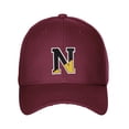 thumbnail image 2 of Daxton Two Tone Initial Letters Numbers Structured Baseball Hat, Burgundy Hat, Letter N, 2 of 3
