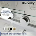 thumbnail image 3 of DeerValley Frameless Shower Door,56" - 60" W x 76" H Double Sliding Shower Door(DV-1SD053), 3 of 13